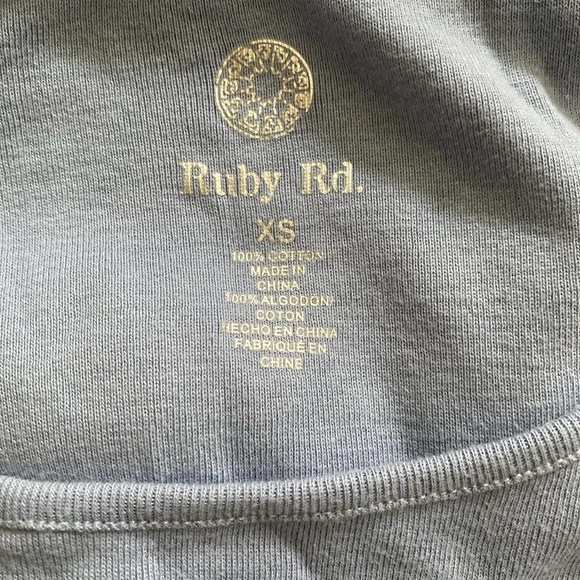 Ruby Rd. Blue Tank Top - Picture 4 of 4